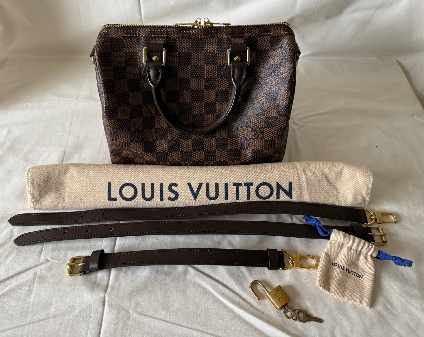 Louis Vuitton Speedy 25 Bandouliere in Damier Ebene