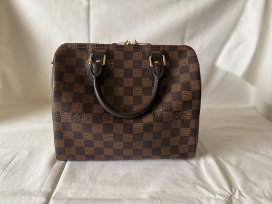 Louis Vuitton Speedy 25 Bandouliere in Damier Ebene