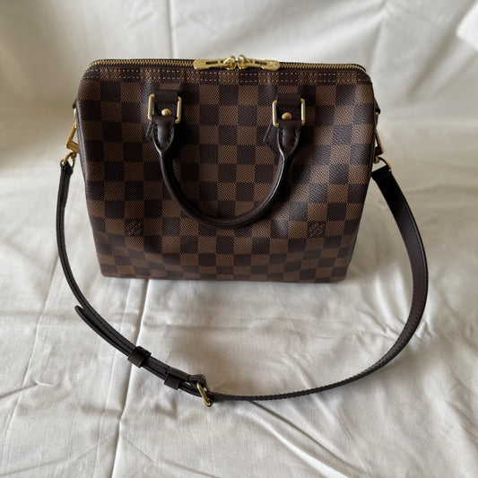 Louis Vuitton Speedy 25 Bandouliere in Damier Ebene